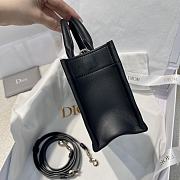 Dior Mini Dior Book Tote Trench Black Macrocannage Calfskin - 5