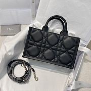 Dior Mini Dior Book Tote Trench Black Macrocannage Calfskin - 2