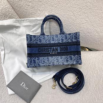 Dior Mini Dior Book Tote Trench Denim 