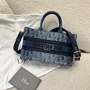 Dior Mini Dior Book Tote Trench Denim  - 5