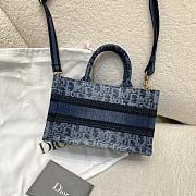 Dior Mini Dior Book Tote Trench Denim  - 4