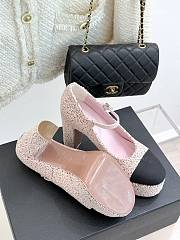 CHANEL | Platform Mary Jane Pumps Heel height 11 cm In Pink - 6