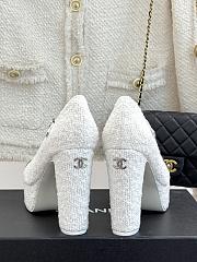 CHANEL | Platform Mary Jane Pumps Heel height 11 cm In White - 6