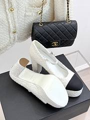 CHANEL | Platform Mary Jane Pumps Heel height 11 cm In White - 5
