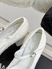 CHANEL | Platform Mary Jane Pumps Heel height 11 cm In White - 3