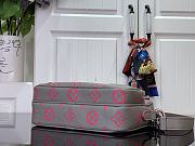 LOUIS VUITTON | Nylon bag Material Monogram Glow Canvas Gray/Pink - 4