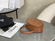 CELINE | Mini Crossbody Oval Purse Cuir Triomphe In Brown - 6