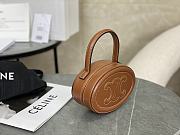 CELINE | Mini Crossbody Oval Purse Cuir Triomphe In Brown - 5