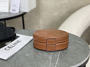 CELINE | Mini Crossbody Oval Purse Cuir Triomphe In Brown - 4