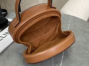 CELINE | Mini Crossbody Oval Purse Cuir Triomphe In Brown - 2