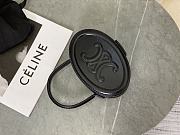 CELINE | Mini Crossbody Oval Purse Cuir Triomphe In Black - 3