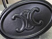 CELINE | Mini Crossbody Oval Purse Cuir Triomphe In Black - 2