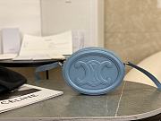 CELINE | Crossbody Oval Purse Cuir Triomphe In Blue - 6