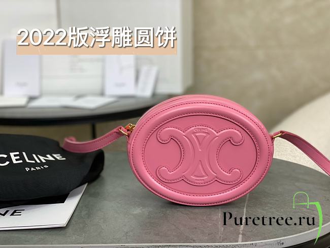 CELINE | Crossbody Oval Purse Cuir Triomphe In Pink - 1
