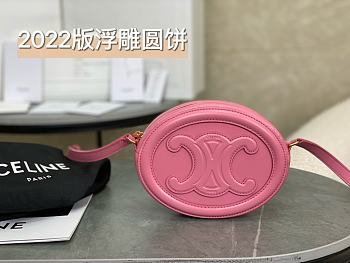 CELINE | Crossbody Oval Purse Cuir Triomphe In Pink