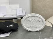 CELINE | Crossbody Oval Purse Cuir Triomphe In White - 6