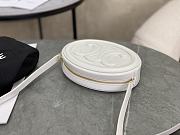 CELINE | Crossbody Oval Purse Cuir Triomphe In White - 5