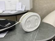 CELINE | Crossbody Oval Purse Cuir Triomphe In White - 4