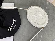 CELINE | Crossbody Oval Purse Cuir Triomphe In White - 2