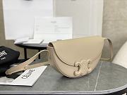 CELINE | Calfskin Besace Cuir Triomphe In Beige - 4