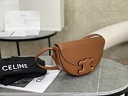 CELINE | Calfskin Besace Cuir Triomphe In Brown  - 4