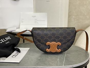CELINE | Calfskin Besace Cuir Triomphe Logo Pattern