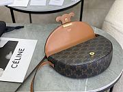 CELINE | Calfskin Besace Cuir Triomphe Logo Pattern - 4