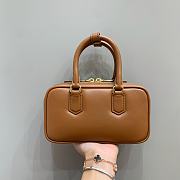 MIUMIU | Arcadie Leather Handle Bag In Brown Size 19x10x5 cm - 6