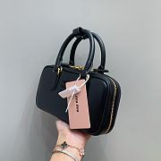 MIUMIU | Arcadie Leather Handle Bag In Black Size 19x10x5 cm - 5