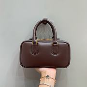 MIUMIU | Arcadie Leather Handle Bag In Burgundy Size 19x10x5 cm - 5