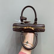 MIUMIU | Arcadie Leather Handle Bag In Burgundy Size 19x10x5 cm - 4