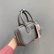 MIUMIU | Arcadie Leather Handle Bag In Gray Size 19x10x5 cm - 6