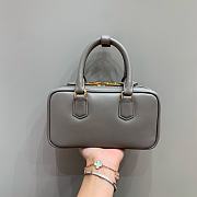 MIUMIU | Arcadie Leather Handle Bag In Gray Size 19x10x5 cm - 5