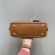 MIUMIU | Arcadie Leather Handle Bag In Brown Size 22x10.5x7.5 cm - 6