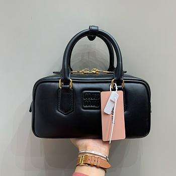 MIUMIU | Arcadie Leather Handle Bag In Black Size 22x10.5x7.5 cm