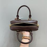 MIUMIU | Arcadie Leather Handle Bag In Burgundy Size 22x10.5x7.5 cm - 4
