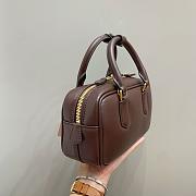 MIUMIU | Arcadie Leather Handle Bag In Burgundy Size 22x10.5x7.5 cm - 3