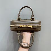 MIUMIU | Arcadie Leather Handle Bag In Green Size 22x10.5x7.5 cm - 3