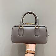 MIUMIU | Arcadie Leather Handle Bag In Gray Size 22x10.5x7.5 cm - 5