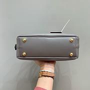 MIUMIU | Arcadie Leather Handle Bag In Gray Size 22x10.5x7.5 cm - 4