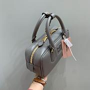 MIUMIU | Arcadie Leather Handle Bag In Gray Size 22x10.5x7.5 cm - 3