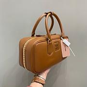MIUMIU | Arcadie Leather Handle Bag In Brown Size 27x9x12 cm - 6