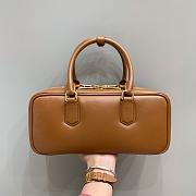 MIUMIU | Arcadie Leather Handle Bag In Brown Size 27x9x12 cm - 5