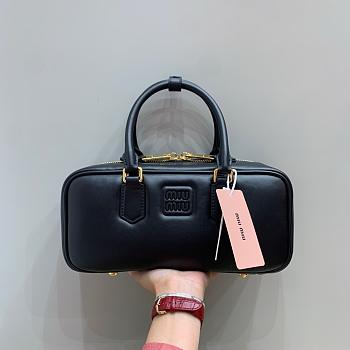 MIUMIU | Arcadie Leather Handle Bag In Black Size 27x9x12 cm