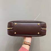 MIUMIU | Arcadie Leather Handle Bag In Burgundy Size 27x9x12 cm - 4