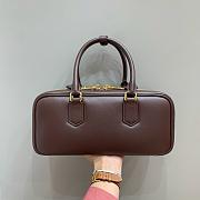 MIUMIU | Arcadie Leather Handle Bag In Burgundy Size 27x9x12 cm - 3