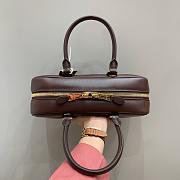 MIUMIU | Arcadie Leather Handle Bag In Burgundy Size 27x9x12 cm - 2