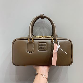 MIUMIU | Arcadie Leather Handle Bag In Green Size 27x9x12 cm