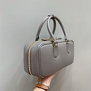 MIUMIU | Arcadie Leather Handle Bag In Gray Size 27x9x12 cm - 6