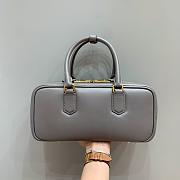 MIUMIU | Arcadie Leather Handle Bag In Gray Size 27x9x12 cm - 5